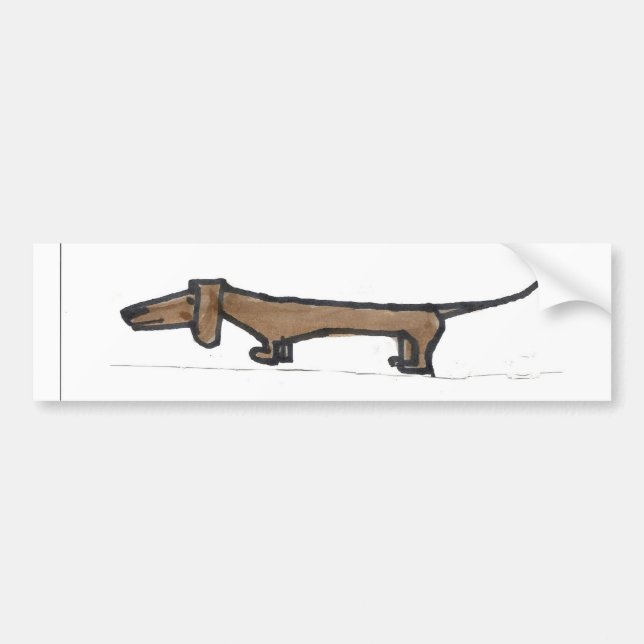 Dachshund Bumper Sticker (Front)