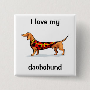 Dachshund Button