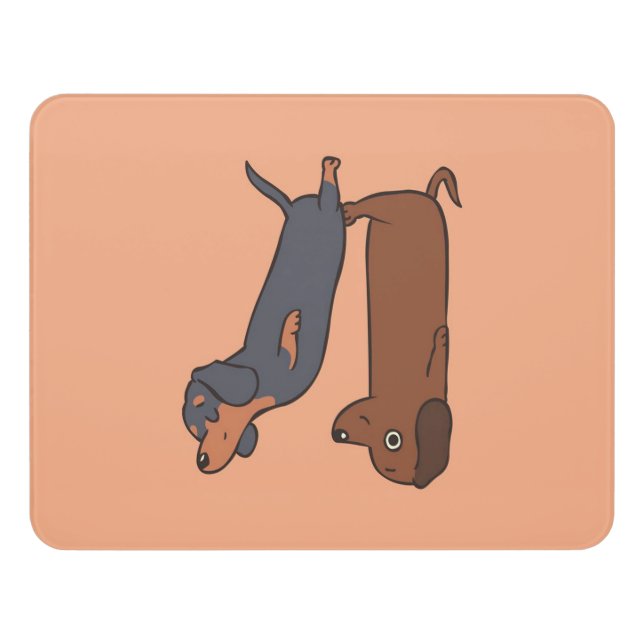 Dachshund canvas|Dachshund Mama Funny Door Sign (Contemporary Front)