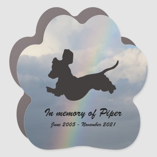 Dachshund Car Magnet Loving Memory Memorial (Front)