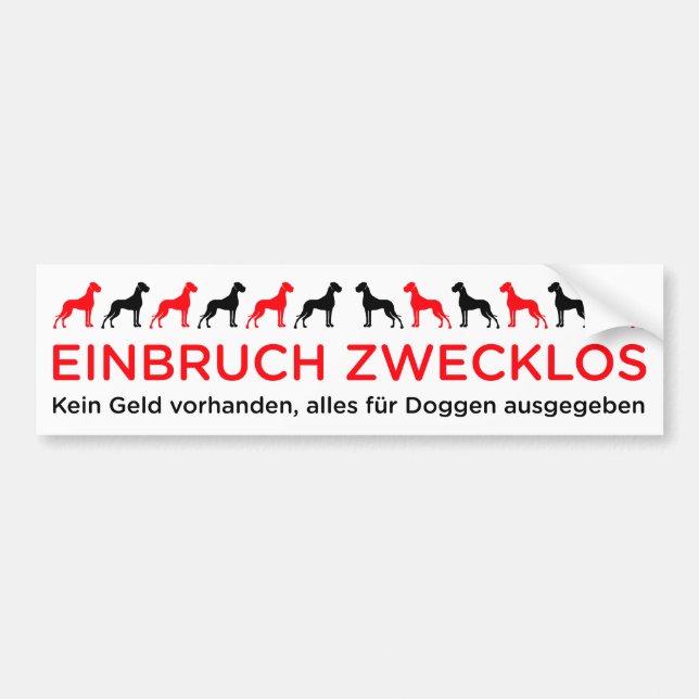 Dachshund car sticker (Front)