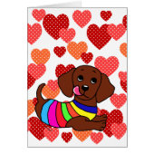 Dachshund Cartoon 1 Hearts (Front)