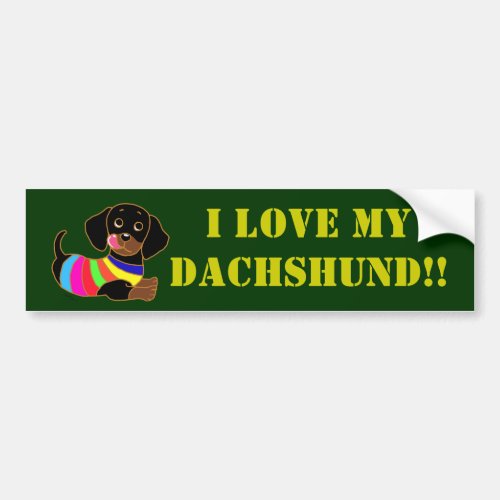 Dachshund Cartoon 2 Bumper Sticker