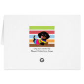 Dachshund Cartoon 2 Colorful Stripes Cards (Back Horizontal)
