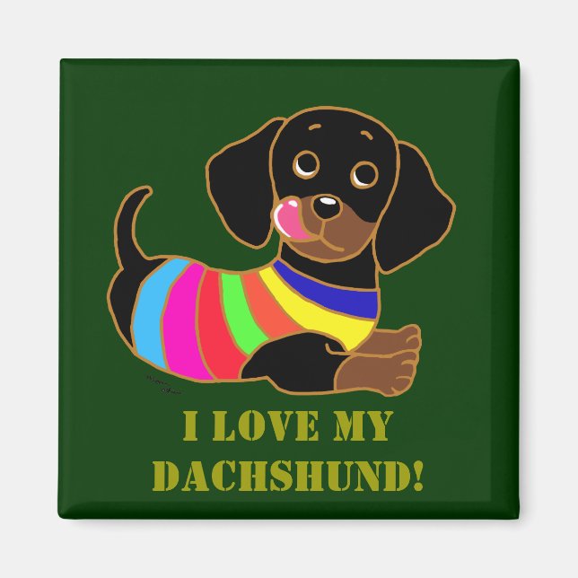 Dachshund Cartoon 2 Magnet (Front)