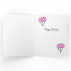 Dachshund Cartoon Birthday Pink Balloons