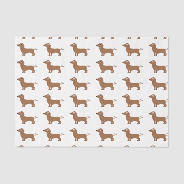Dachshund Cartoon Tissue Paper (Front)