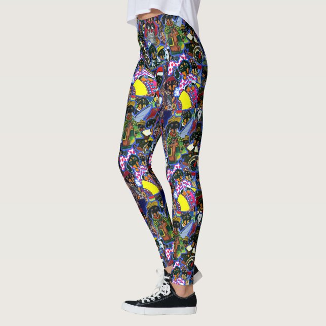  Dachshund  Cartoons Leggings (Left)