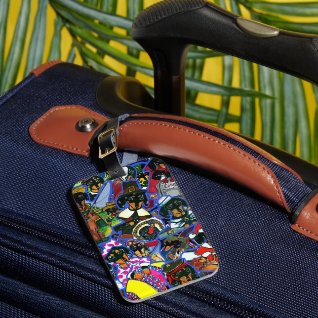  Dachshund  Cartoons Luggage Tag (Front Insitu 1)