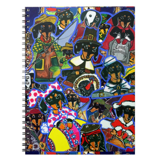 Dachshund  Cartoons Notebook (Front)