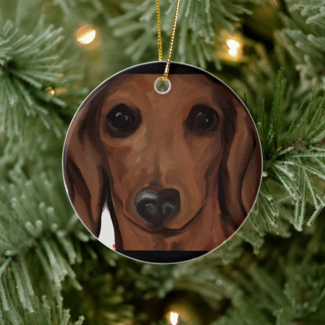 DACHSHUND             CERAMIC ORNAMENT (Tree)