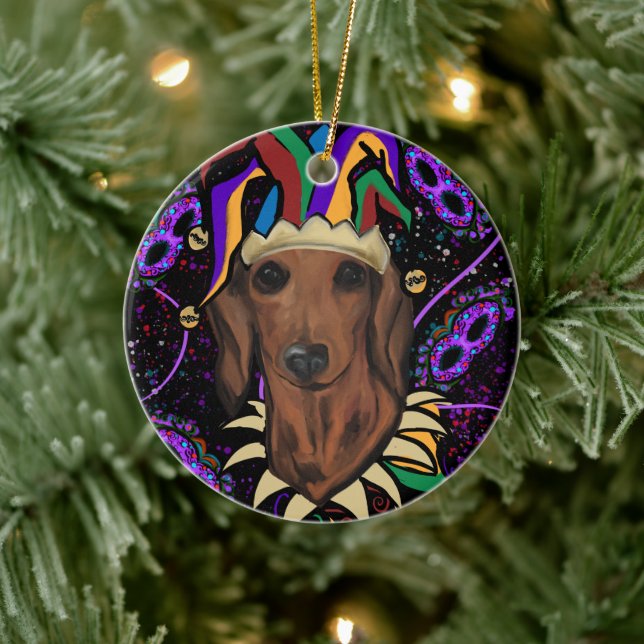 Dachshund      ceramic ornament (Tree)