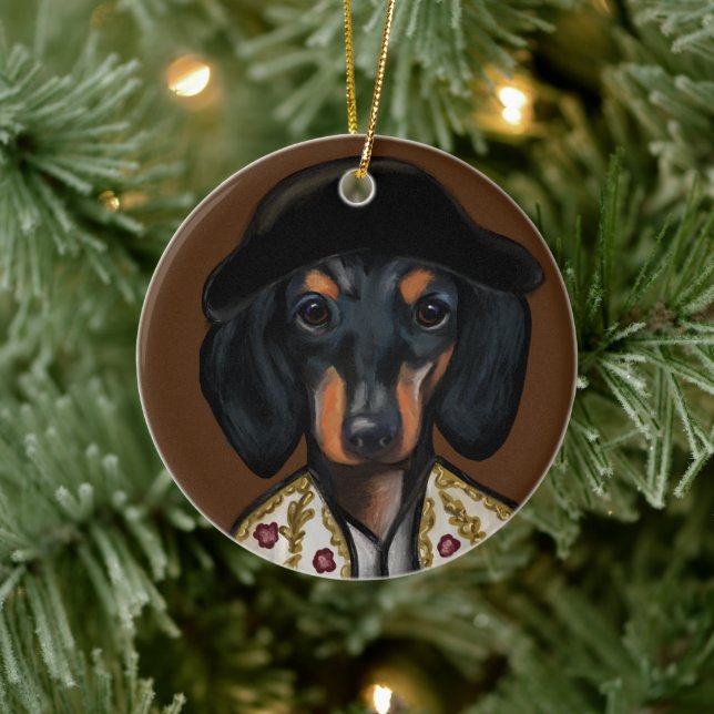 DACHSHUND          CERAMIC ORNAMENT (Tree)