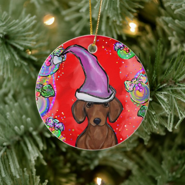 DACHSHUND    CERAMIC ORNAMENT (Tree)