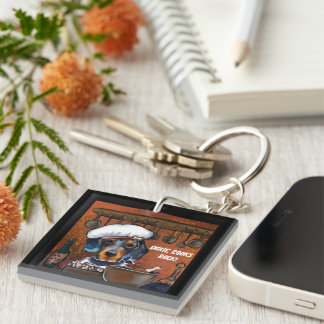 Dachshund Chefs Keychain