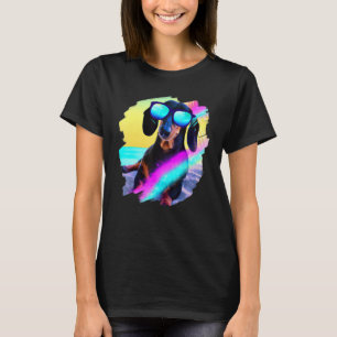 Dachshund Chiweenie Wiener Dog Chilling Beach T-Shirt