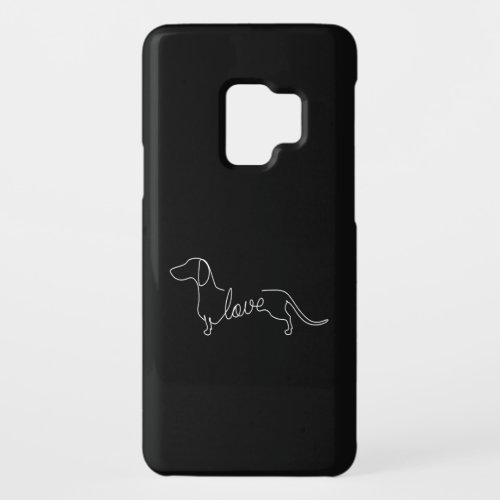 Dachshund Chiweenie Wiener Dog Love Art Sketch Case_Mate Samsung Galaxy S9 Case