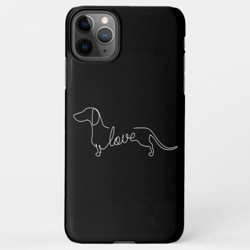 Dachshund Chiweenie Wiener Dog Love Art Sketch iPhone 11Pro Max Case