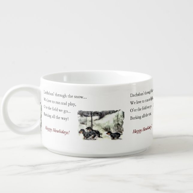 Dachshund Christmas Bowl (Right)