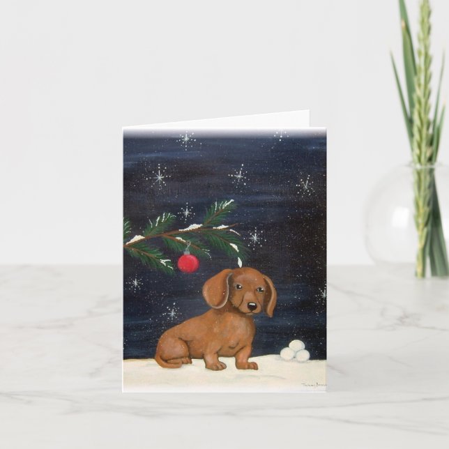 Dachshund Christmas card (Front)