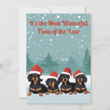 Dachshund Christmas Card