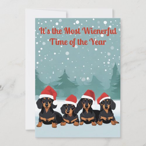 Dachshund Christmas Card