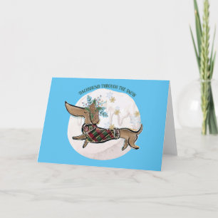 Dachshund Christmas Card for Dog Lovers