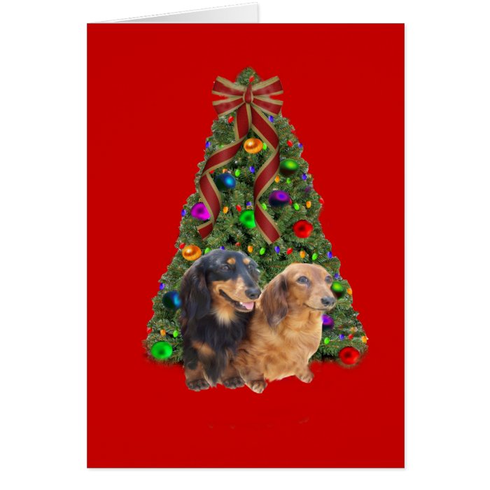 Dachshund Christmas Card Tree