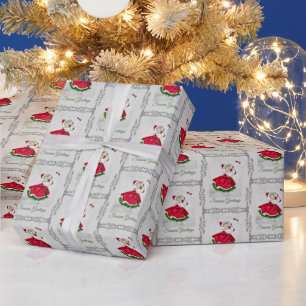 Dachshund Christmas Caroler Wrapping Paper