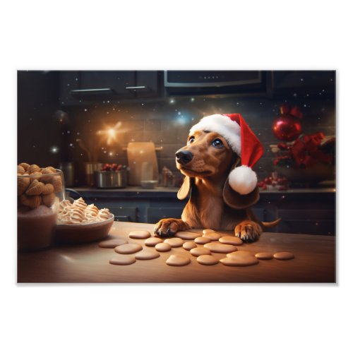 Dachshund Christmas Cookies Festive Holiday Photo Print