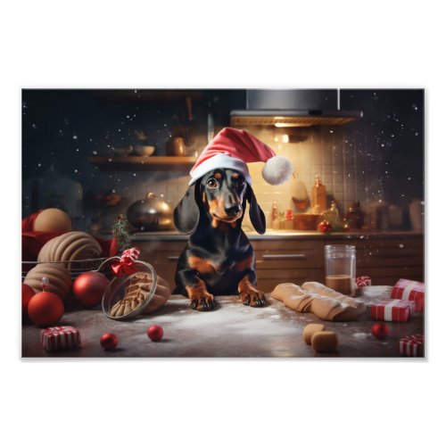Dachshund Christmas Cookies Holiday Photo Print