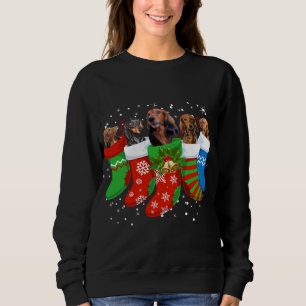 Dachshund Christmas Dog Cute Socks Xmas Sweatshirt