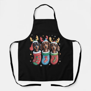Dachshund Christmas Dog Lover Gift Holiday Apron