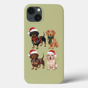 Dachshund Christmas Dog Mom Lover Xmas Gift iPhone 13 Case