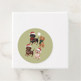 Dachshund Christmas Dog Mom Lover Xmas Gift Favor Tags