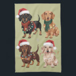 Dachshund Christmas Dog Mom Lover Xmas Gift Kitchen Towel<br><div class="desc">Dachshund Christmas Dog Mom Lover Xmas gift</div>