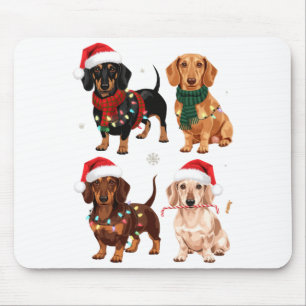 Dachshund Christmas Dog Mom Lover Xmas Gift  Mouse Pad