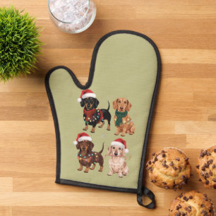 Dachshund Christmas Dog Mom Lover Xmas Gift Oven Mitt