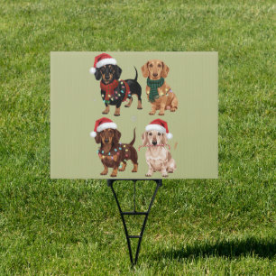 Dachshund Christmas Dog Mom Lover Xmas Gift Sign