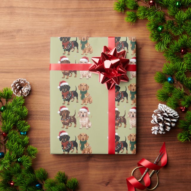 Dachshund Christmas Dog Mom Lover Xmas Gift Wrapping Paper (Holiday Gift)