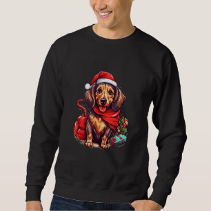 Dachshund Christmas Fun Festive Holiday Dog Design Sweatshirt