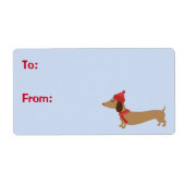 Dachshund Christmas Gift Tag Sticky Labels | Zazzle