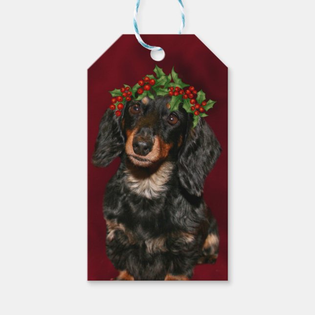 Dachshund Christmas Gift Tags (Front)