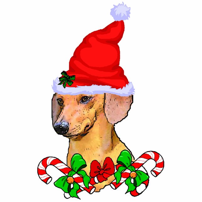 Dachshund Christmas Gifts Ornament (Front)
