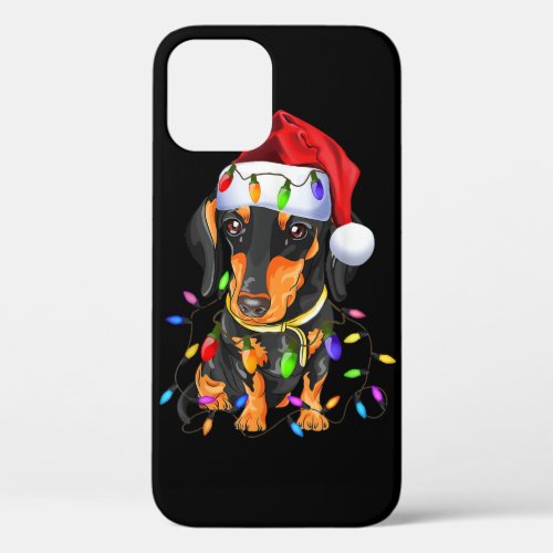 Dachshund Christmas Loves led T_Shirt Gifts Cute D iPhone 12 Case