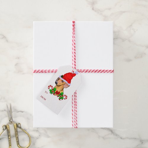 Dachshund Christmas Merry Gift Tags