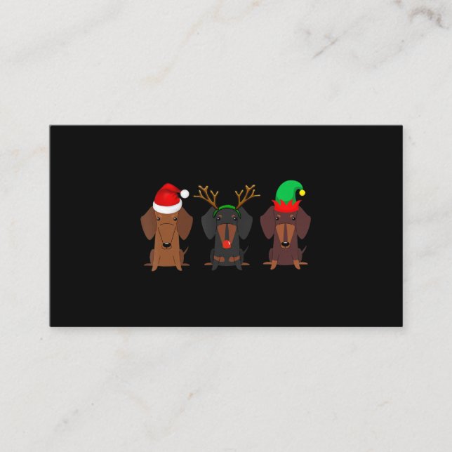 Dachshund Christmas Mom Women Weiner Dog Gift Enclosure Card (Front)