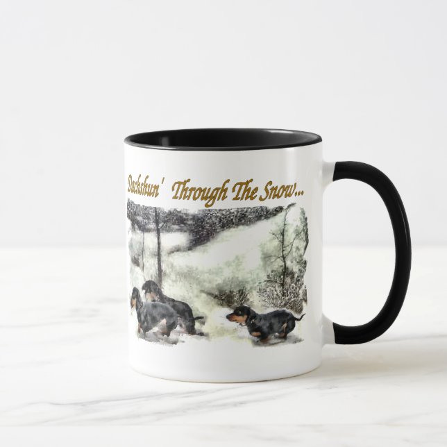 Dachshund Christmas Mug (Right)