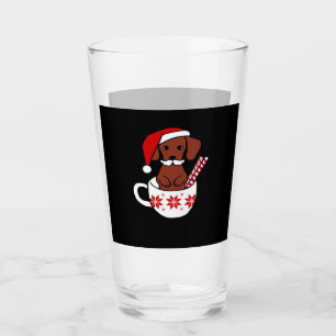 Dachshund Christmas Mustache Coffee Mug Classic T- Glass