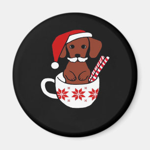 Dachshund Christmas Mustache Coffee Mug Classic T- Magnet
